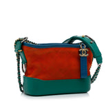 Chanel Small Suede Gabrielle Crossbody Orange