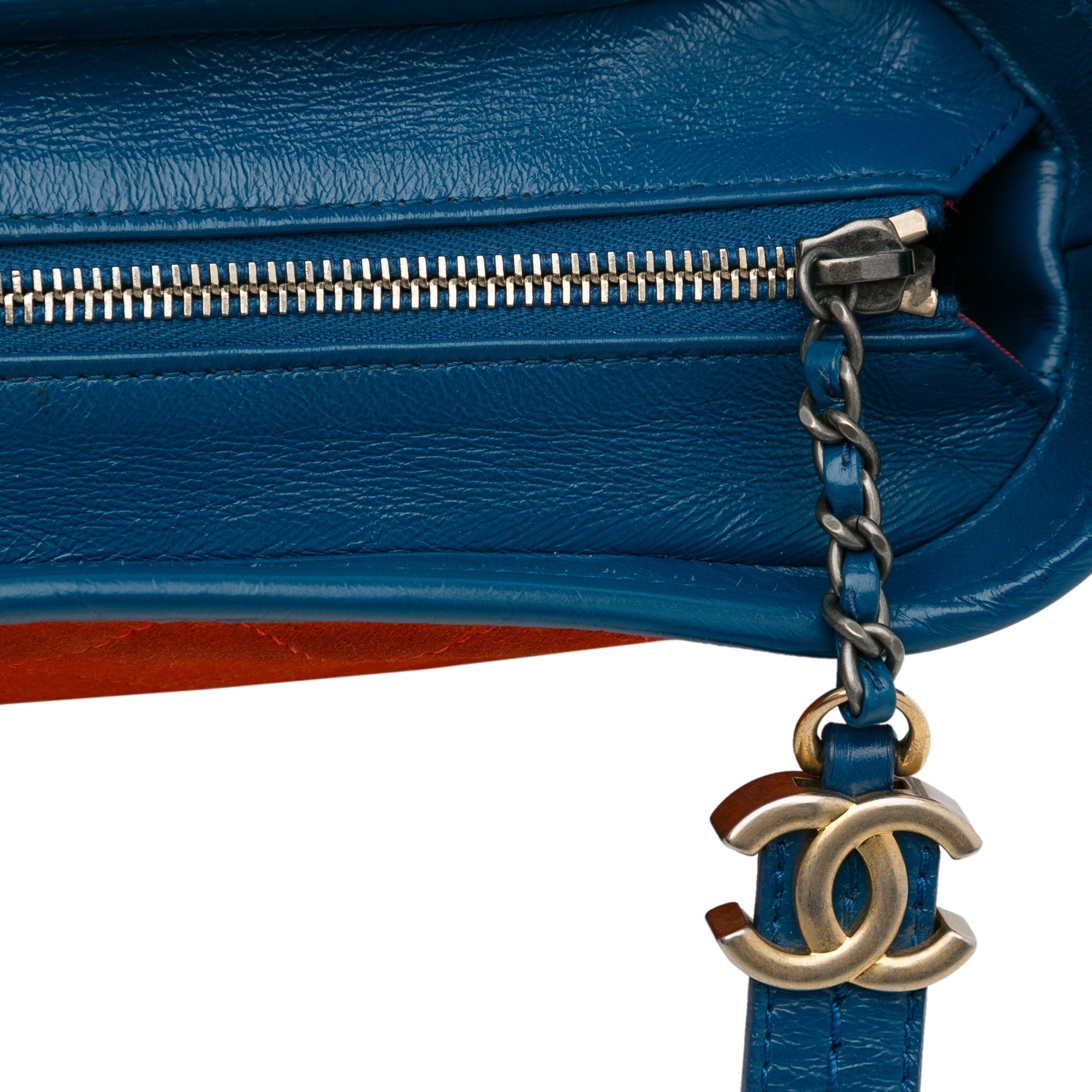 Chanel Small Suede Gabrielle Crossbody Orange