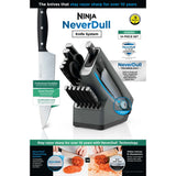 Ninja NeverDull 14-Piece Stainless Steel Essential Knife System with Built-in Sharpener, K12014 Black/Gray