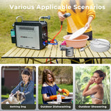 CAMPLUX Nano 3 Pro Portable Propane Water Heater with Battery, Instant Hot Water for Camping and Outdoor Use
