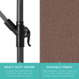 Best Choice Products 10ft Offset Hanging Outdoor Market Patio Umbrella w/ Easy Tilt Adjustment - Tan