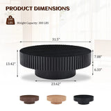 FFH 43.7 inch Oval Coffee Table for Living Room,Handcraft Rustic Corner Coffee Table Nature Wood Relief Sturdy Pedestal for Apartmen,Side Table Centre Table,Nature Wood