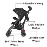 Dream On Me Volgo Twin Umbrella Stroller