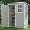 Outdoor Storage Shed 5x3 FT, Resin Garden Shed for Bike, Tool, Plastic Outside Sheds & Outdoor Storage Storage Box with Lockable Door for Backyard, Patio, Lawn, Sandstone