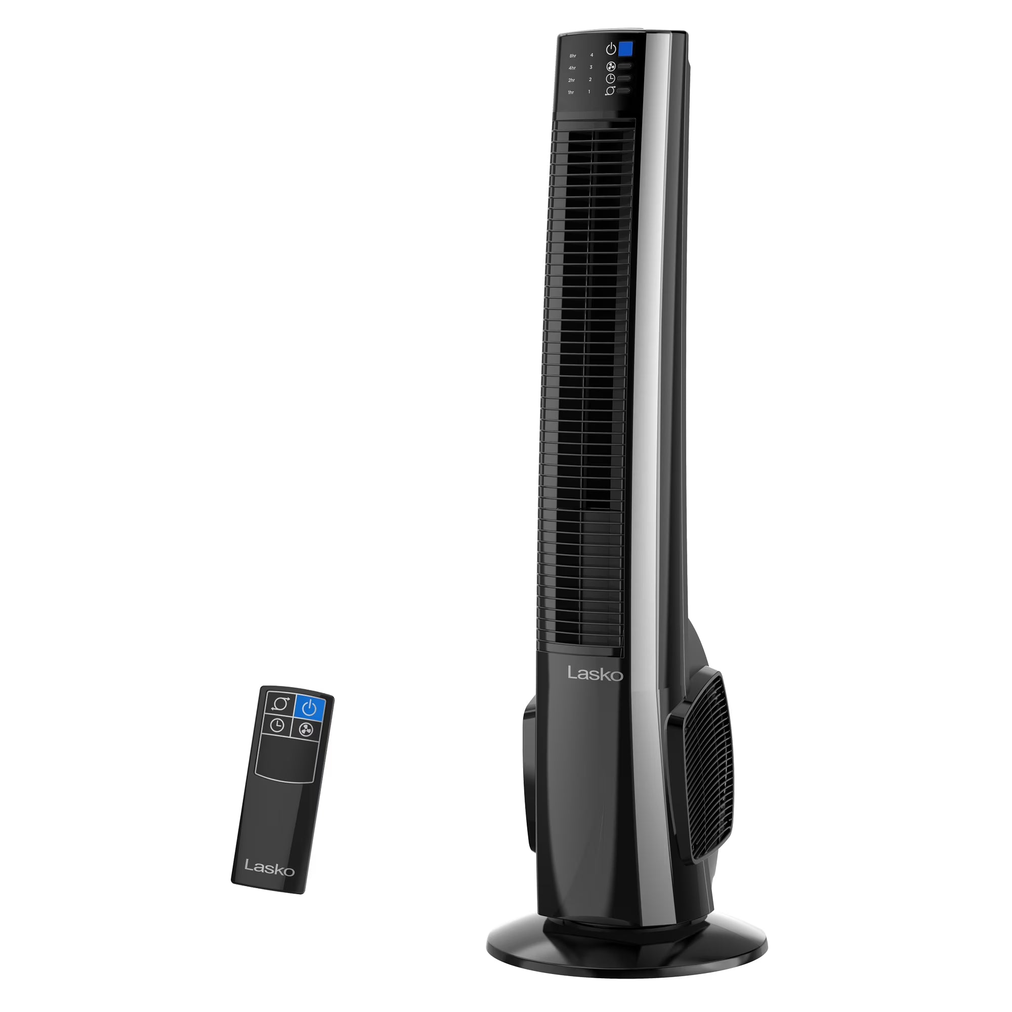 Lasko 38" 4-Speed Hybrid Oscillating Remote Controlled Tower Fan. Black, T38415