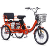 Electric Tricycle for Adults Folding Electric Trike 3 Wheel Electric Trike with Two-seater Large Basket Super Powerful Brushless 350W Motor 48V13AH Lithium Battery Max 20MPH E-Tricycle Orange