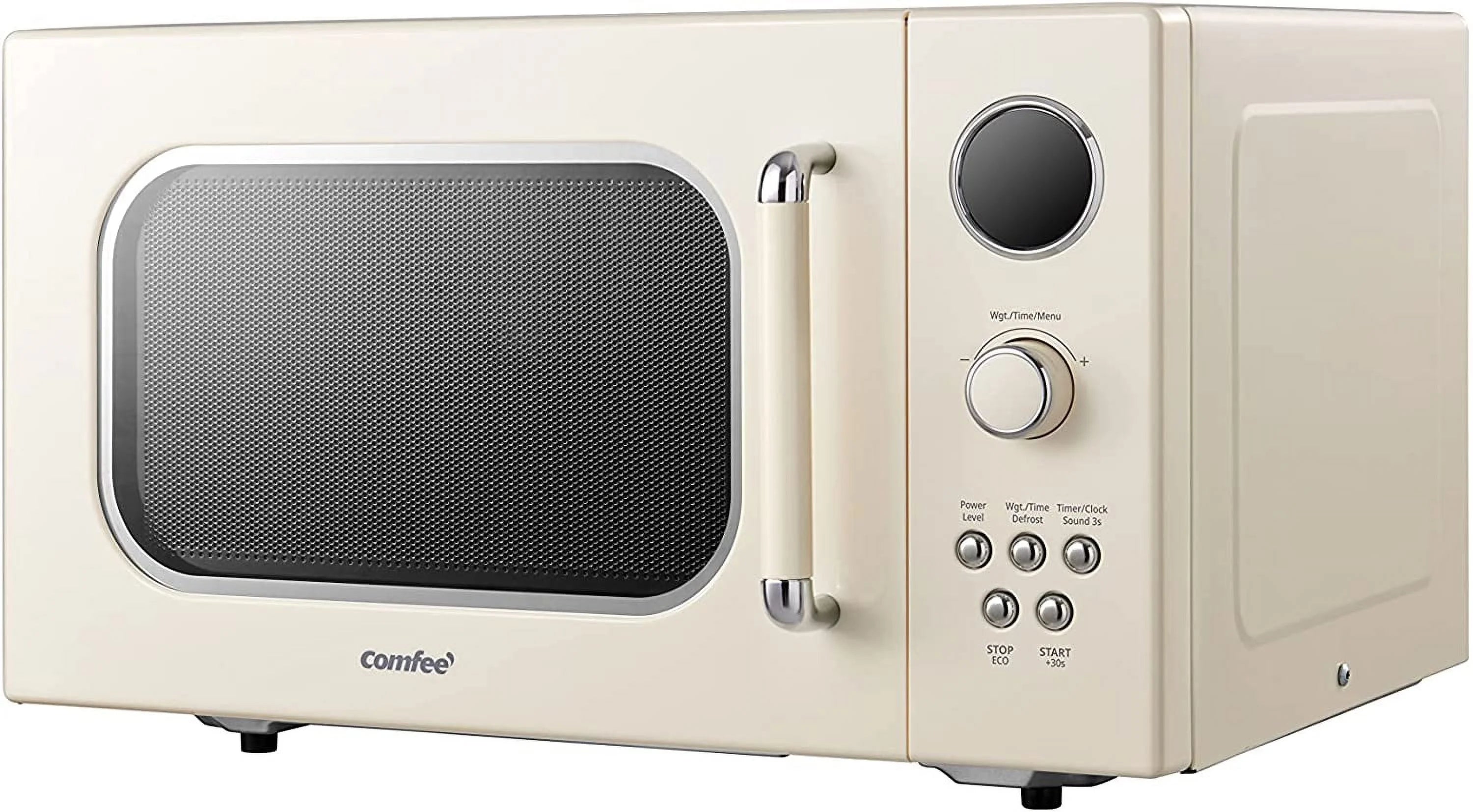 Comfee' Retro Microwave with LED digital display, 0.9 Cu. ft, 900W, Apricot, CM-M092AAT