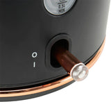 Haden Dorset 1.7 Liter Electric Water Kettle with Base, Putty & Chrome