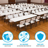 Lifetime Folding Table and Chair Set - Pack of 108