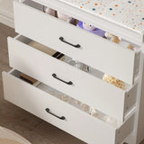 OXYLIFE 45" Baby Nursery Changing Table Dresser with 4 Drawers and Shelf for Nursery Room, White