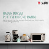 Haden Dorset 1.7 Liter Electric Water Kettle with Base, Putty & Chrome