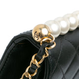 Chanel Small Lambskin Chic Pearls Flap Black