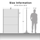 MAYEERTY 72*47" Outdoor Black Metal Privacy Panel Screen for Patio, Classic Louvered