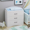 OXYLIFE 45" Baby Nursery Changing Table Dresser with 4 Drawers and Shelf for Nursery Room, White