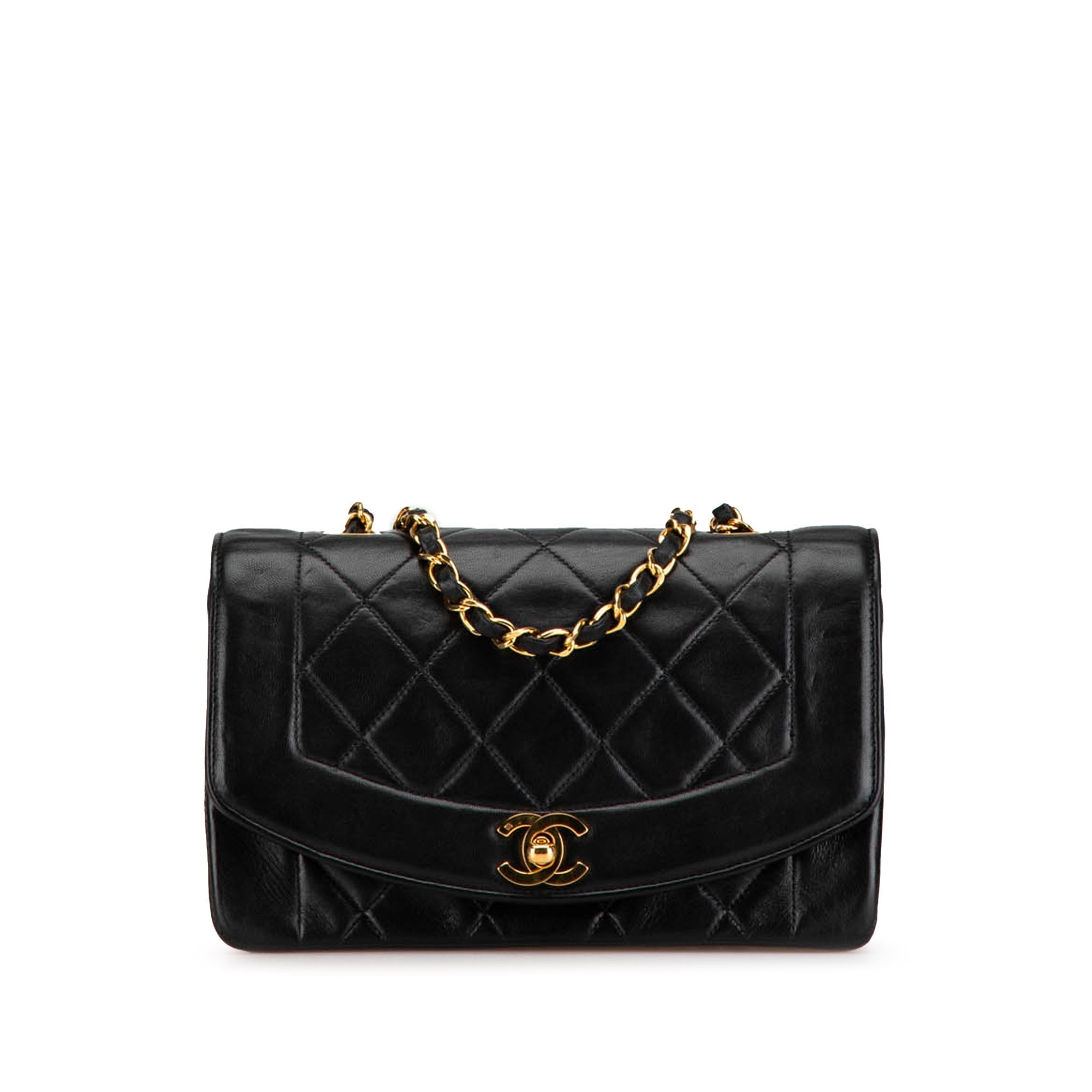 Chanel Small Lambskin Diana Flap Black