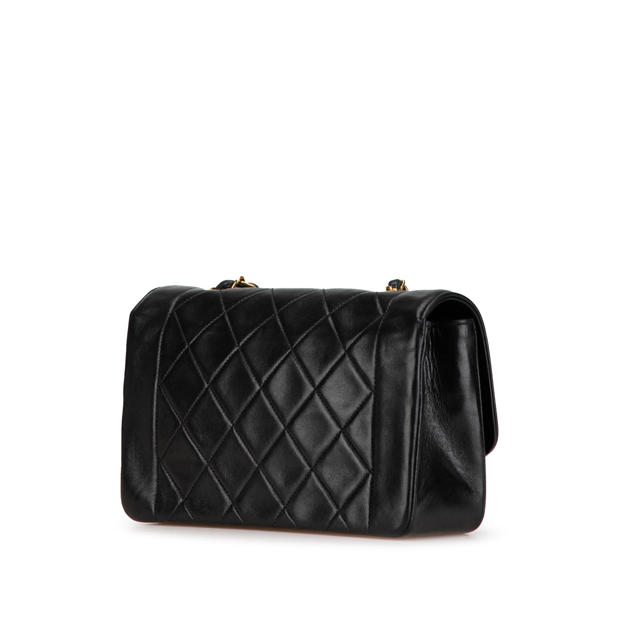 Chanel Small Lambskin Diana Flap Black
