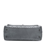 Chanel Small Quilted Aged Calfskin Coco Top Handle Bag Gray