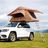 Rooftop Tent Hard Shell, Naturnest Rooftop Tent Hardshell for 2-3 Person, Folding Hard Shell Roof Top Tent with Telescopic Ladder Mattress PVC Cover Bag, Waterproof for Jeep SUV Van Truck