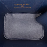 Chanel Small Lambskin Top Handle Vanity Bag Blue