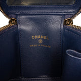 Chanel Small Lambskin Top Handle Vanity Bag Blue