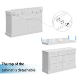 OXYLIFE 45" Baby Nursery Changing Table Dresser with 4 Drawers and Shelf for Nursery Room, White