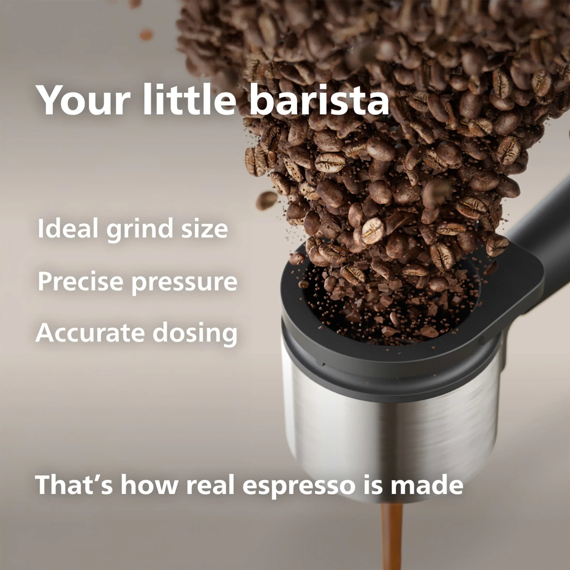 Philips Baristina Automatic Espresso Machine, Milky White