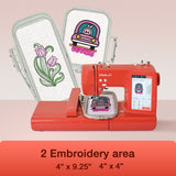 Poolin EOC05 Embroidery Machine 4x9.25" Area, 7" Touch Screen with kit