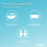 Intex Swim Center Round Inflatable Outdoor Lounge Pool with Pool Cover