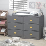 OXYLIFE 45" Baby Nursery Changing Table Dresser with 4 Drawers and Shelf for Nursery Room, White