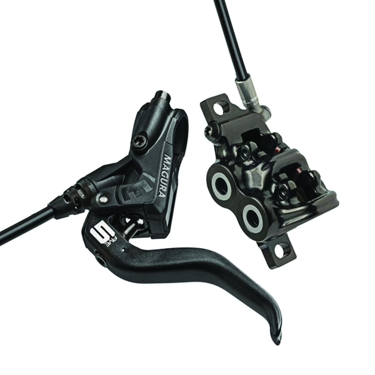MT5 Disc Brake and Lever - Front or Rear, Hydraulic, Post Mount, Black