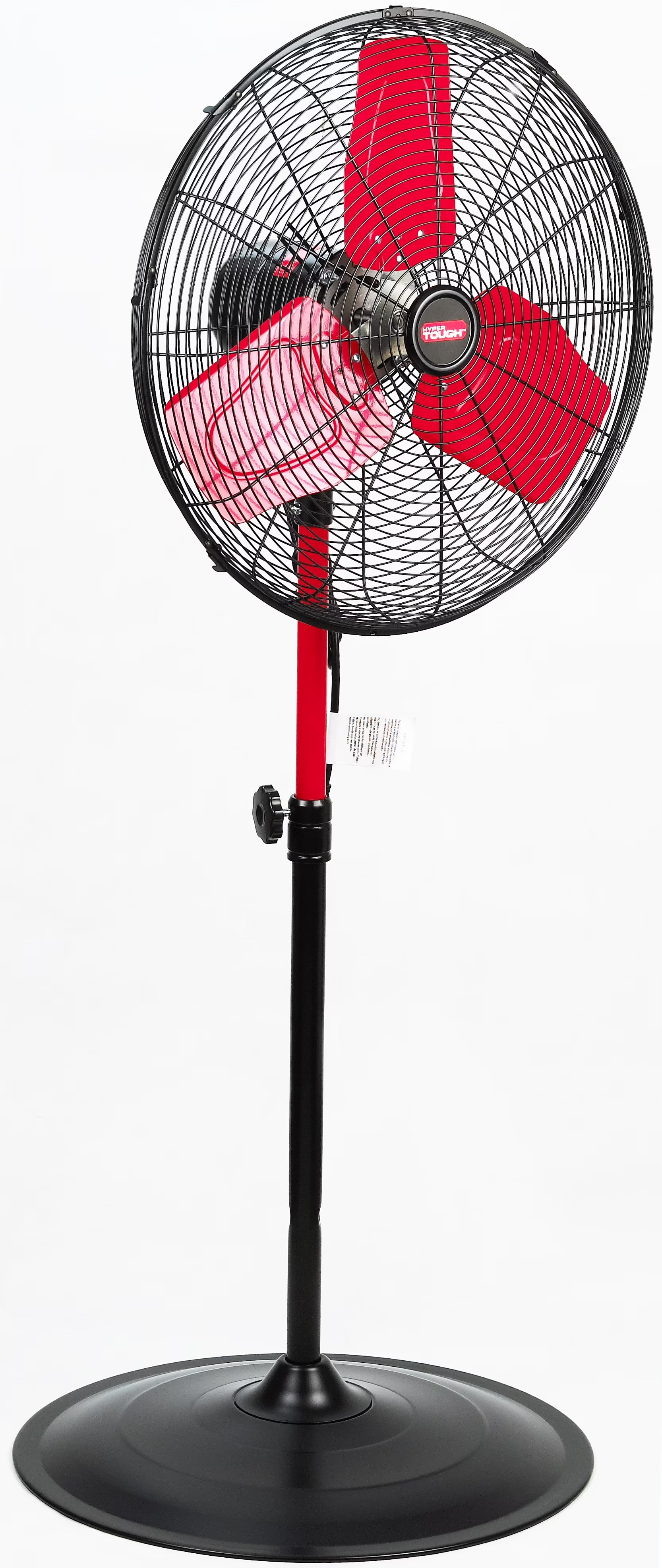 20" 3-Speed Commercial & Industrial High Velocity Oscillating Red & Black Pedestal Fan