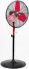 20" 3-Speed Commercial & Industrial High Velocity Oscillating Red & Black Pedestal Fan