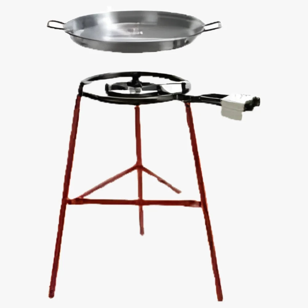 Garcima Tabarca Paella Pan Set with Burner, Outdoor Pan and Reinforced Legs