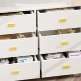 OXYLIFE 45" Baby Nursery Changing Table Dresser with 4 Drawers and Shelf for Nursery Room, White
