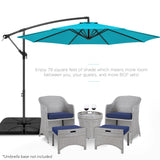 Best Choice Products 10ft Offset Hanging Outdoor Market Patio Umbrella w/ Easy Tilt Adjustment - Tan