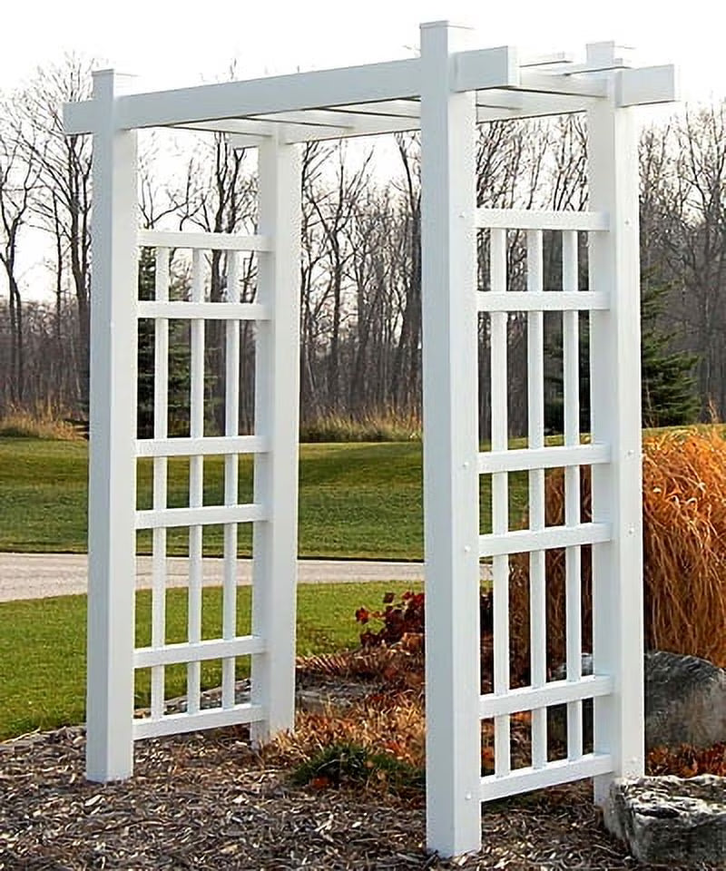 Windsor 72" x 85" White Vinyl Arbor