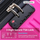 3 Piece Luggage Sets, Hard Shell Suitcase 20/24/28 Inches with TSA Lock and Spinner Wheels, Expandable Lightweight Travel Luggage for Men Women, Multicolor purple
