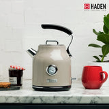 Haden Dorset 1.7 Liter Electric Water Kettle with Base, Putty & Chrome