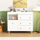 OXYLIFE 45" Baby Nursery Changing Table Dresser with 4 Drawers and Shelf for Nursery Room, White