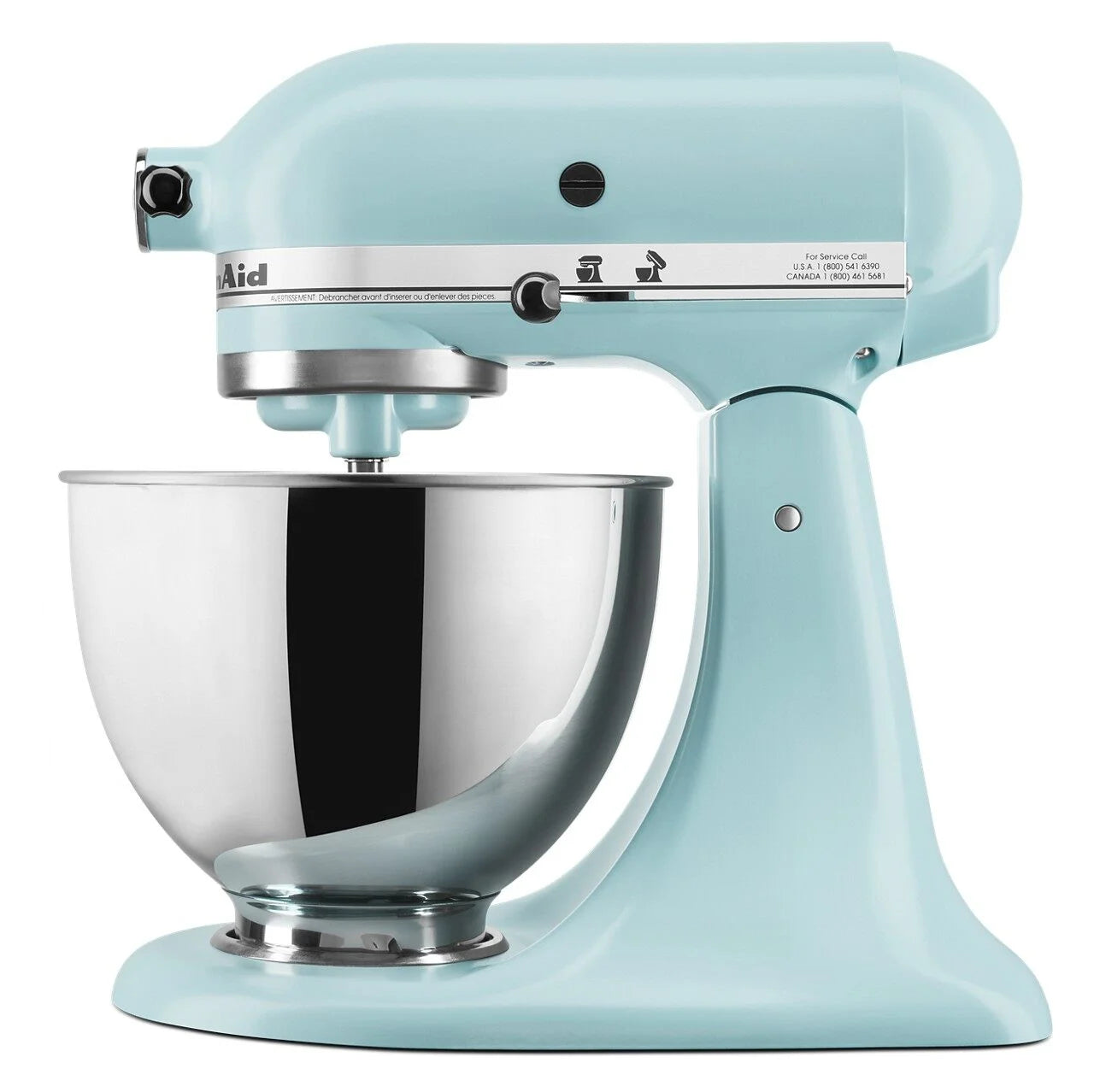 KitchenAid Deluxe Series 4.5 Quart Tilt-Head Stand Mixer with Stainless Bowl, Contour Silver, KSM97CU