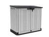 Store-It-Out Prime 4.3 x 3.7 ft. Outdoor Resin Storage Shed with Easy Lift Hinges, Perfect for Yard Tools, Pool Toys and Garden Accessories, Grey