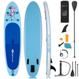 Goplus 10' Inflatable Stand Up Paddle Board SUP W/Adjustable Paddle Pump Leash