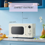 Comfee' Retro Microwave with LED digital display, 0.9 Cu. ft, 900W, Apricot, CM-M092AAT