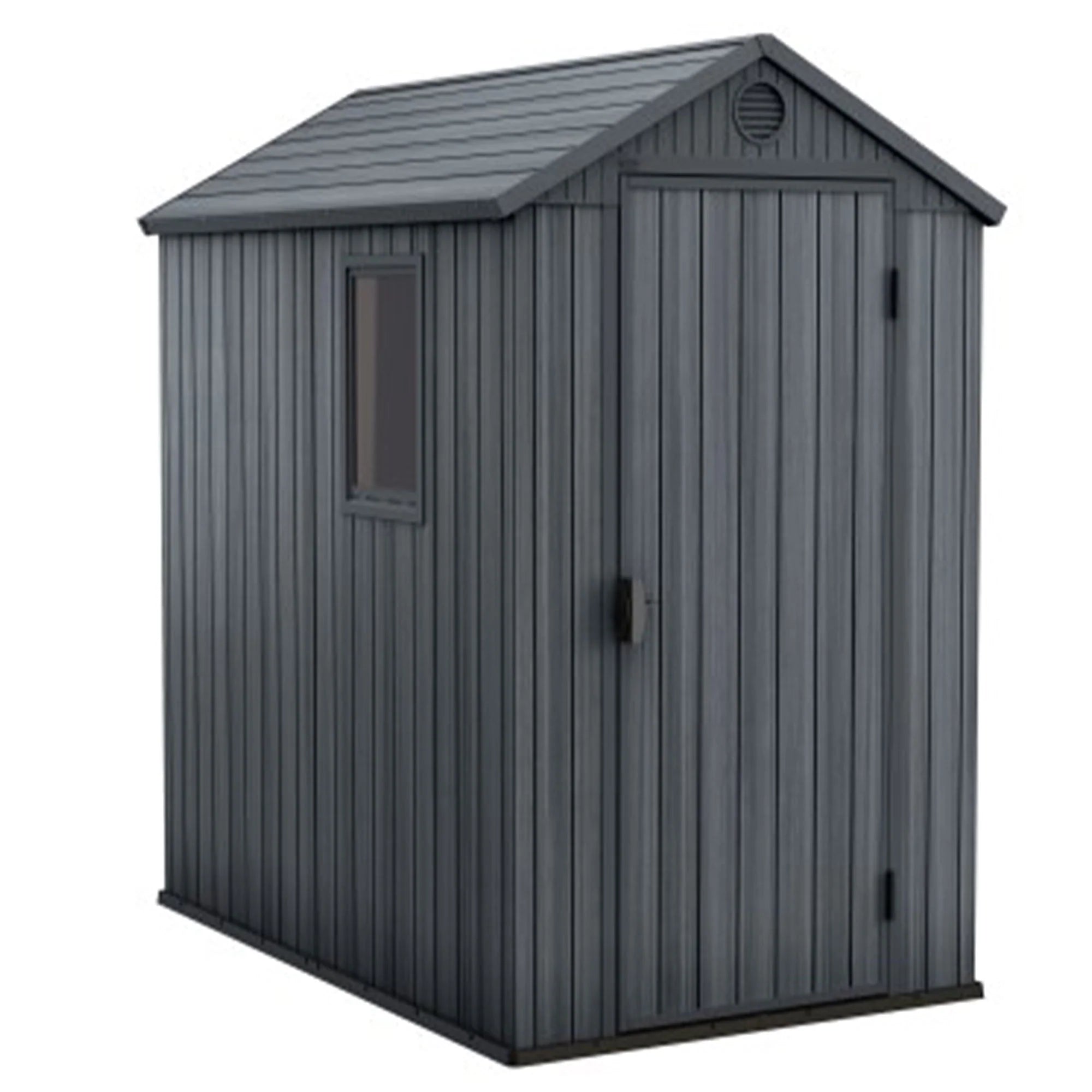 4' x 6' Outdoor Garden Tool Storage Shed w/ Window, Graphite