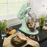 KitchenAid Deluxe Series 4.5 Quart Tilt-Head Stand Mixer with Stainless Bowl, Contour Silver, KSM97CU