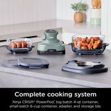 Ninja Crispi 4-in-1 Portable Glass Air Fryer Cooking System, 4-Qt & 6-Cup Containers, Cyberspace