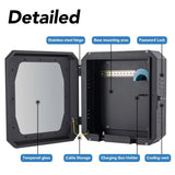 Wall-Mounted Charging Station Box for EV Car Charger Including Tesla Indoor/Outdoor WCharging Station Box (Dark Black)