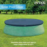 Intex Swim Center Round Inflatable Outdoor Lounge Pool with Pool Cover