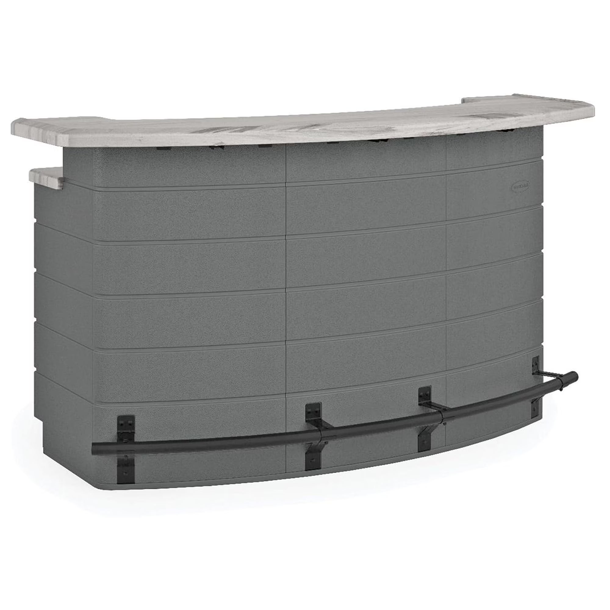 Backyard Oasis Entertainment Outdoor Bar with Pull-Out Drawers and Shelves, Marble