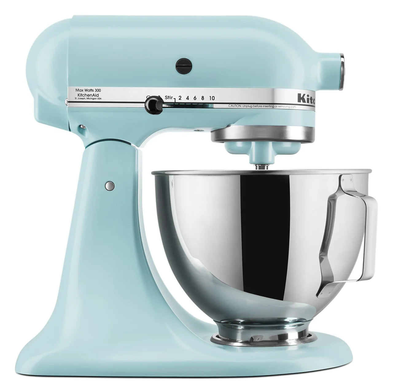 KitchenAid Deluxe Series 4.5 Quart Tilt-Head Stand Mixer with Stainless Bowl, Contour Silver, KSM97CU